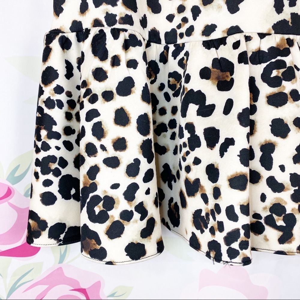 NEW Betsey Johnson Leopard Print Ruffled Dress - Picture 8 of 13